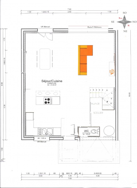 plan de maison carrée