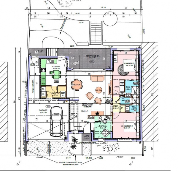 plan maison r+1 avec sous-sol