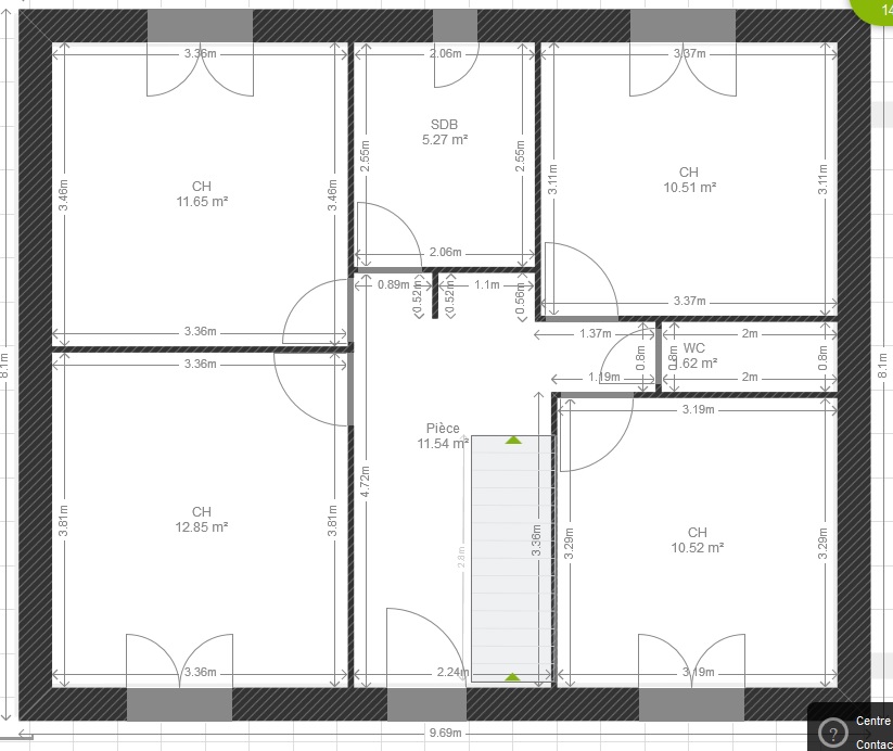 plan maison r+combles