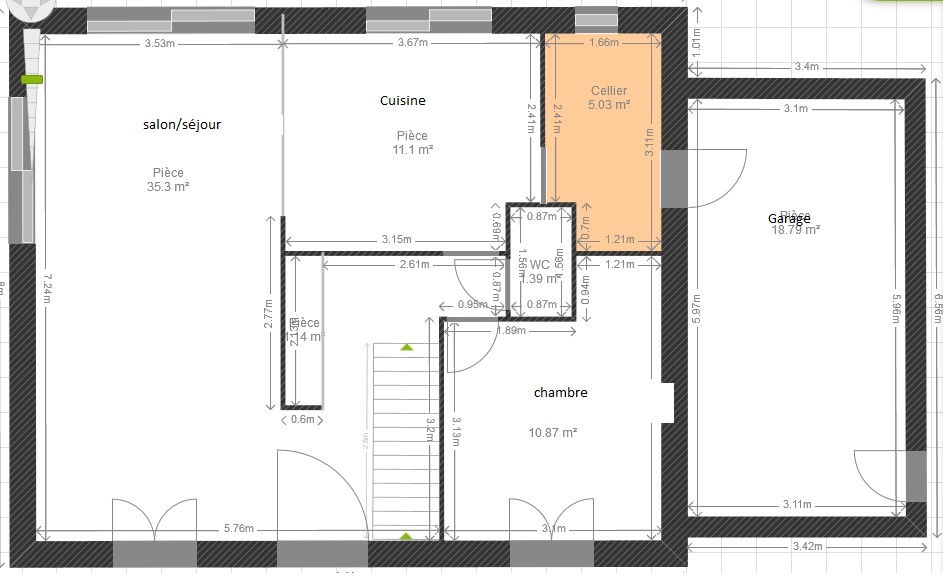 plan maison r+1+comble