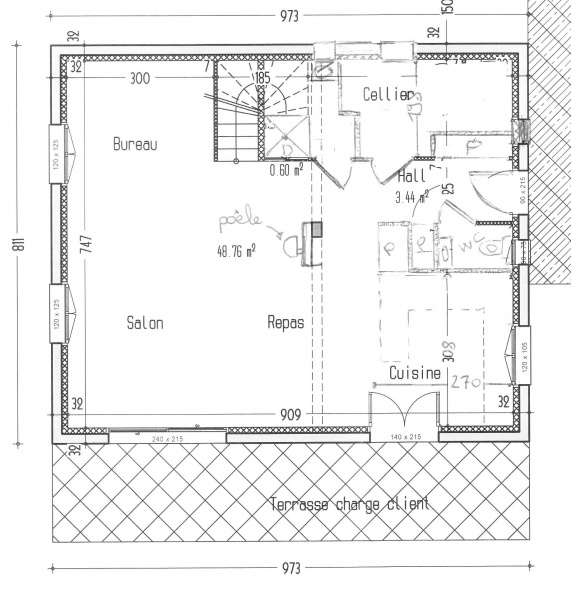 plan de maison 4 chambres avec étage