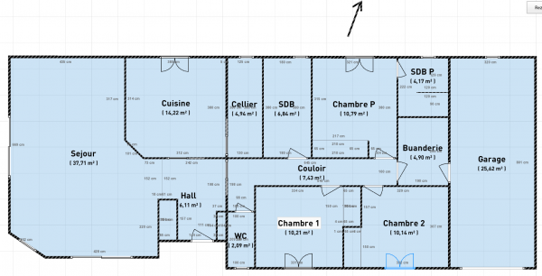 plan de maison 5 chambres avec garage