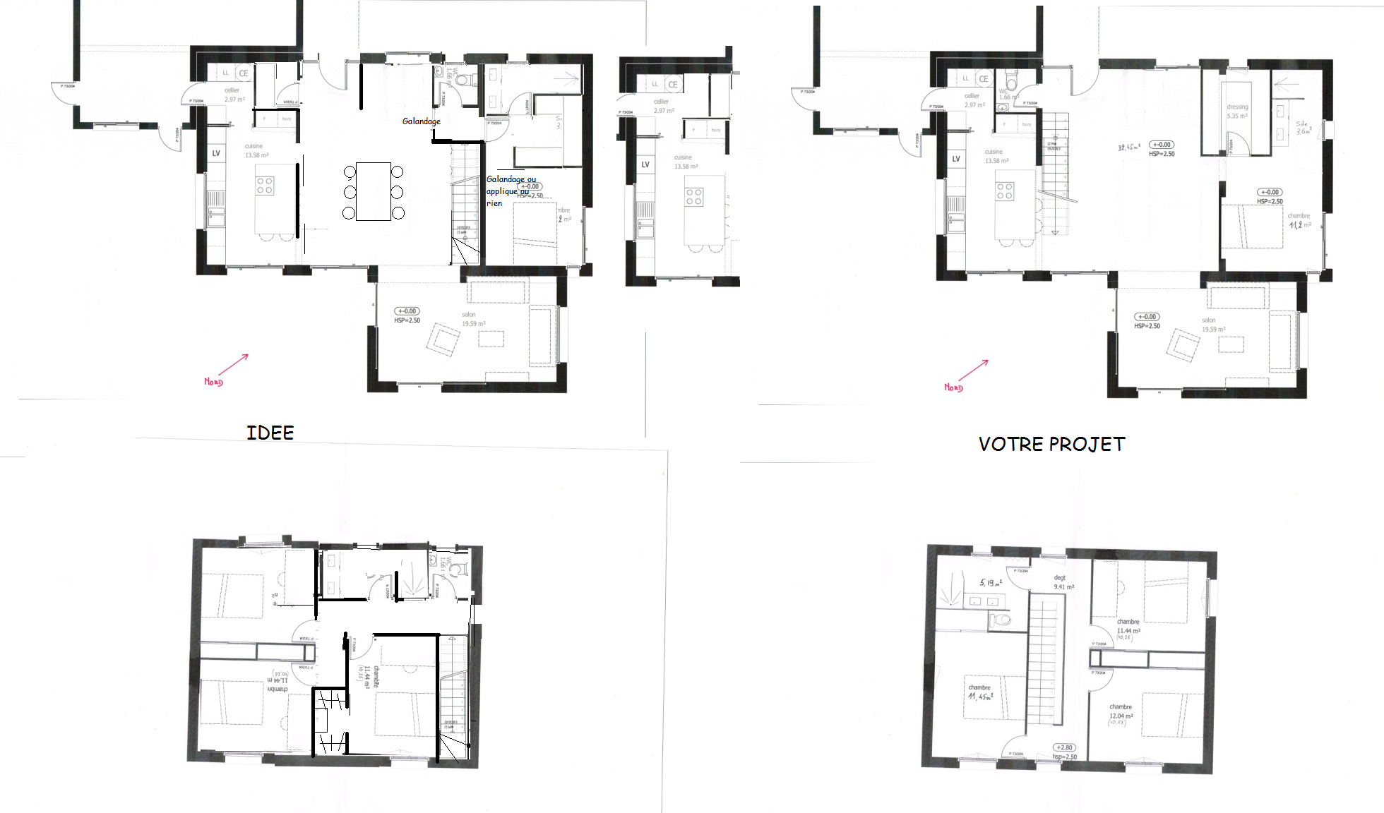 plan maison architecte 150m2