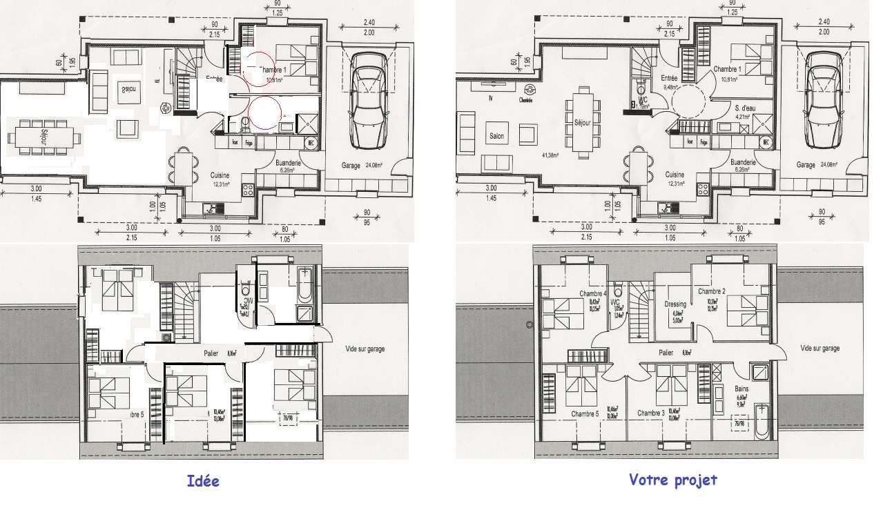 plan maison 150m2 etage