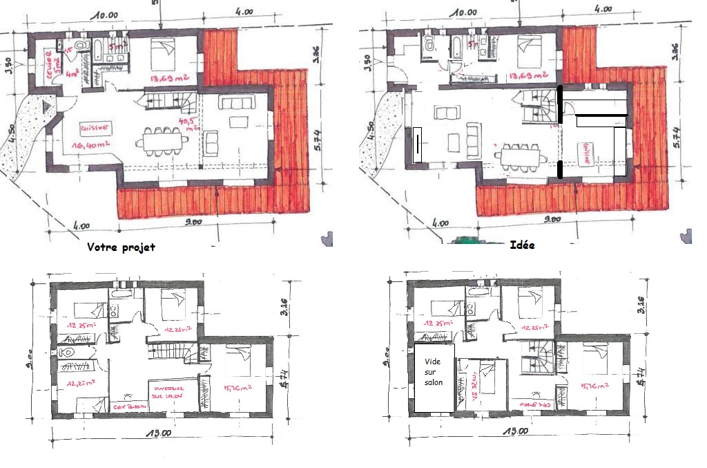 plan maison contemporaine 160 m2