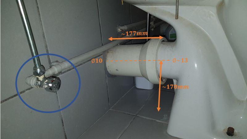 Pipe coudée excentré de WC diamètre 110mm