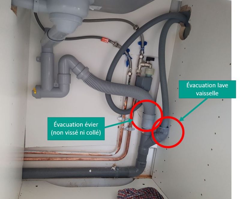 Conseils problème plomberie eau qui refoule tuyau évacuation lave