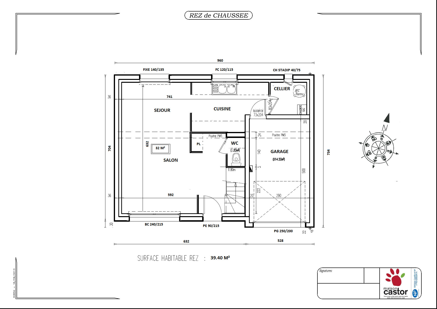 plan maison 92 m2