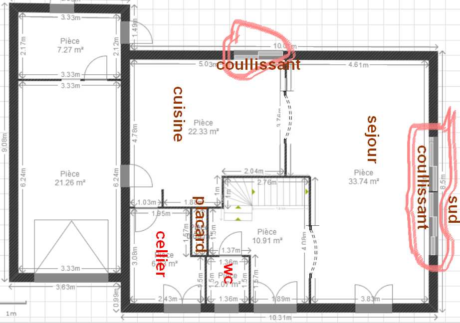 plan maison 130m2 etage