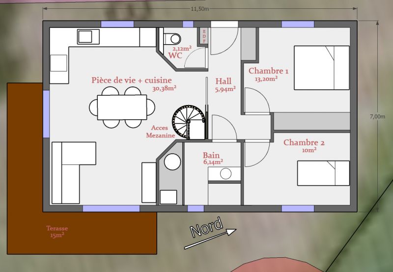 Plan De Pee Maison Avec Mezzanine