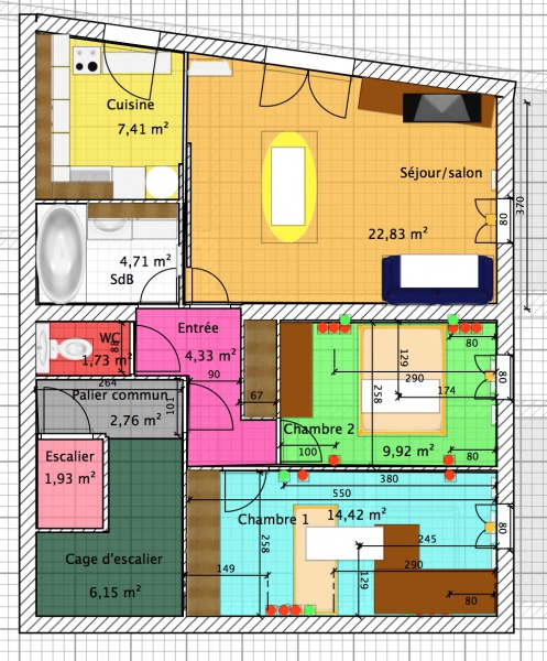 plan 4 appartement par palier
